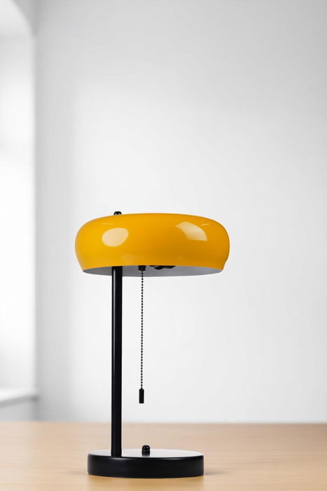 Opviq Lámpara de Mesa Mostaza y Negro 8896-2